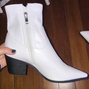 White Sock Ankle Boot